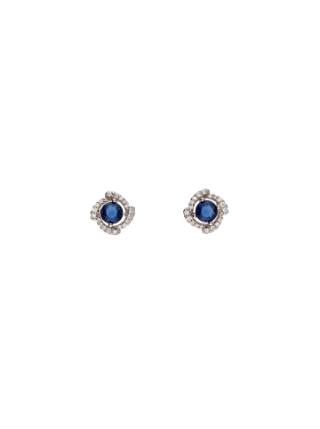 faina Women Earrings in Silver Navy
