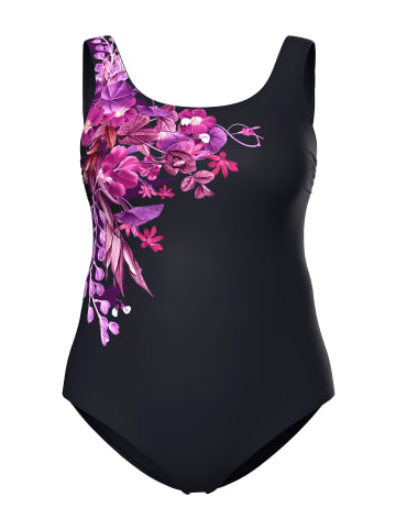 Ulla Popken Badeanzug in schwarz