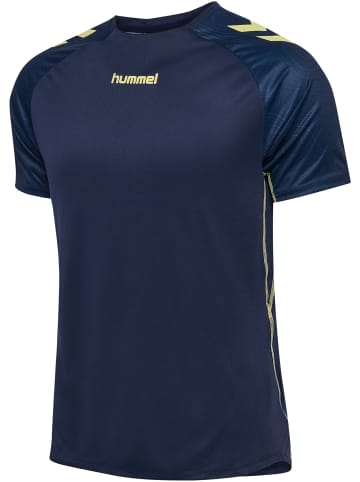 Hummel T-Shirt Hmlblaze Herren in MARINE/SHADOW LIME