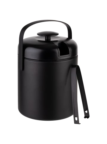 APS Eiseimer-Set in schwarz, Ø 14 cm, H: 22 cm, 1,3 Liter  