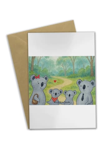 Mr. & Mrs. Panda babykarte Koala Familie zwei Design ohne Spruch in Weiß
