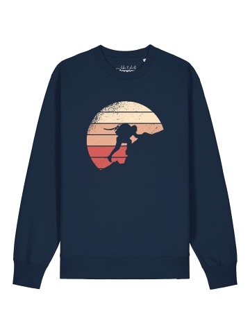 wat? Apparel Sweatshirt Mountain Climbing in Dunkelblau