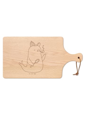 Mr. & Mrs. Panda Schneidebrett Robbe Sherlock ohne Spruch in Transparent