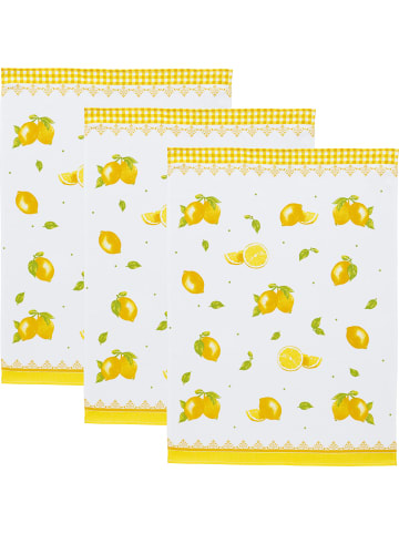 Erwin Müller Baumwolle Geschirrtuch 3er-Pack in Zitronen