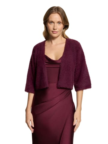 Vera Mont Strick-Cardigan mit 3/4 Arm in Strong Aubergine