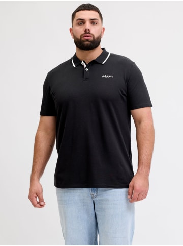 JACK & JONES PLUS Poloshirt in Black