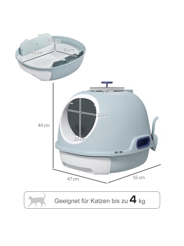 Pawhut Katzentoilette B47 x T55 x H44 cm