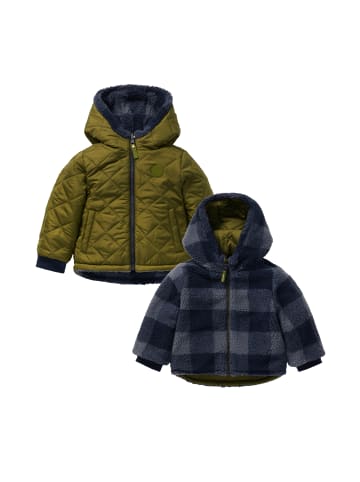 Noppies Winter Jacke Omachi - Reversible in Check Pattern - Blue