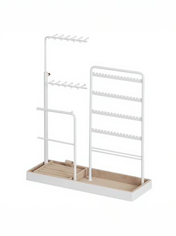 SONGMICS Schmuckständer Caeley in Mattweiß - (B)30.6 x (H)(30.9-47.5) x (T)10 cm