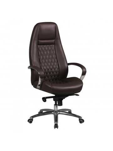 KADIMA DESIGN Bürostuhl AUSTIN Echt-Leder Schreibtischstuhl 120 KG Chefsessel in Braun