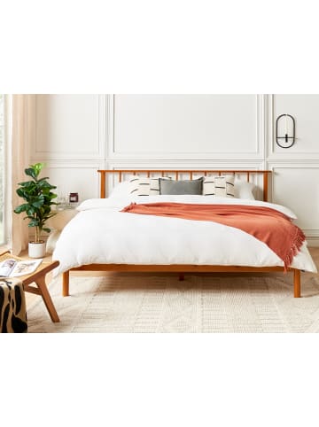 Beliani 3-tlg Doppelbett BARRET in Braun