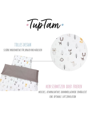 TupTam Kinder Bettwäsche 2-Teilig in grau/beige