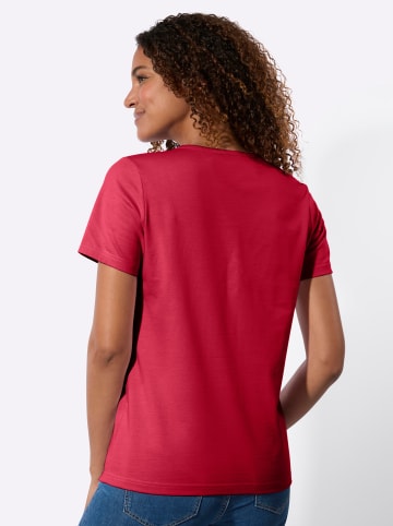WITT WEIDEN Kurzarmshirt in rot + ecru