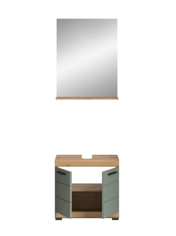ebuy24 Badmöbelset Scout (2-teilig) Staubgrün 60 x 34 cm