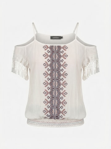 KOROSHI Off-shoulder-Bluse für Frauen in weiß