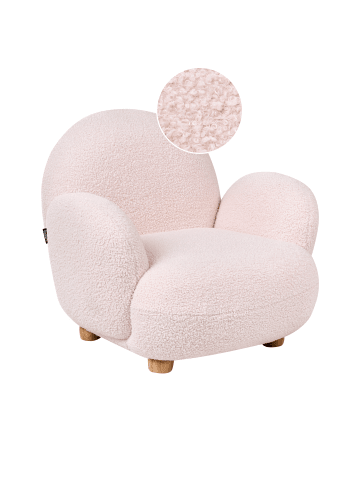 Beliani Kindersessel HEM in Rosa/Braun - (W) 64 x (H) 55 x (L) 55 cm