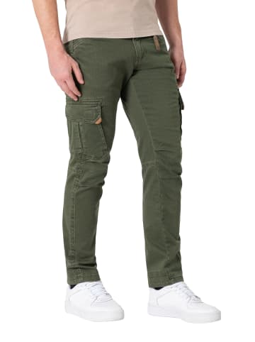Timezone Cargohose Regular Fit Taschen Baumwolle Reißverschluss in Grün