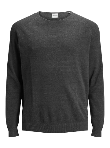 JACK & JONES PLUS Strickpullover in Dark Grey Melange