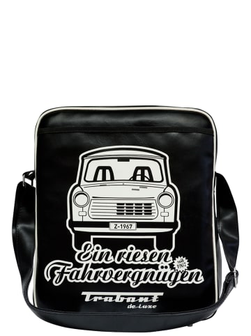 Logoshirt Schultertasche Trabant - Ein riesen Fahrvergnügen in schwarz