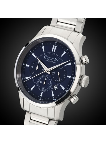 Gigandet Quarzuhr Chronograph "BRILLIANCE" in Silber/Blau