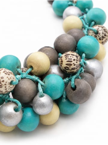 collezione alessandro Lange Kette " Calypso " in türkis