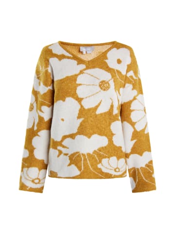 Usha Damen Strickpullover in Curry Weiss