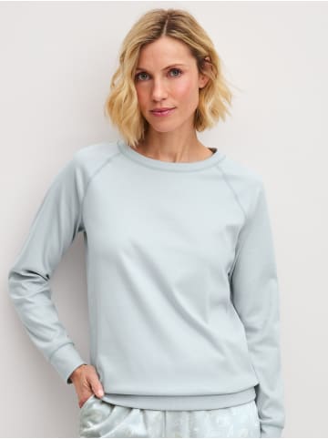 Calida Damen Langarmshirt aus Baumwolle für Homewear in Pearl Blue