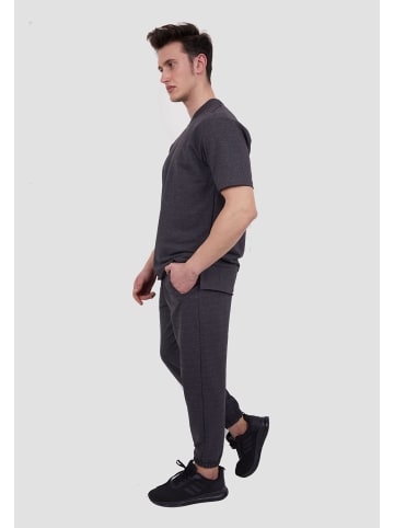 Tom Barron Set aus Oversize-Shirt und Jogginghose in ANTRACID