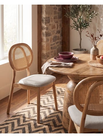 Beliani 2er-Set Esszimmerstuhl GAVIOTA in Beige/Braun