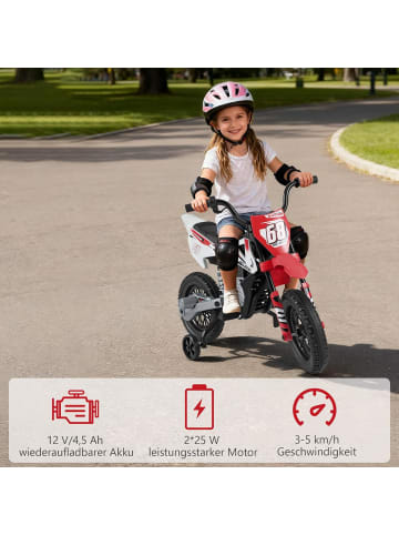 COSTWAY 12V Kinder Motorrad elektrisch in Rot