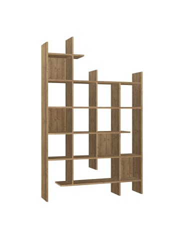 CALICOSY Regal MANCO in Bois hitit - (W) 122 x (H) 188 x (L) 25,5 cm