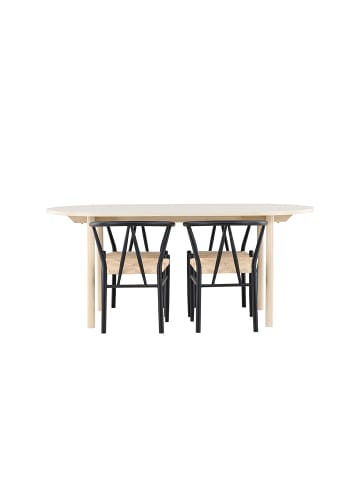 ebuy24 Essgruppe Andy (5-teilig) Whitewash 90 x 180 cm
