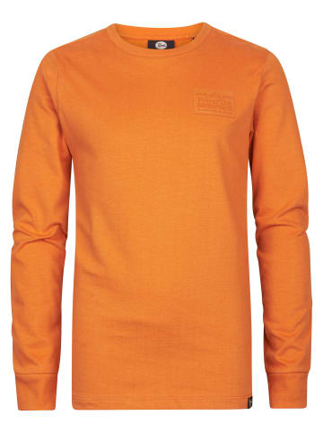 Petrol Industries Unifarbenes T-Shirt Quincy in Orange