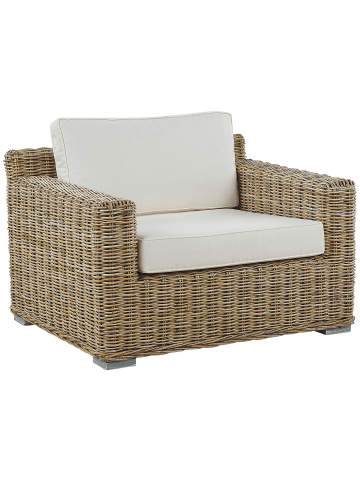 Beliani 3-tlg Sessel ARDEA in Naturfarben/Beige/Weiß