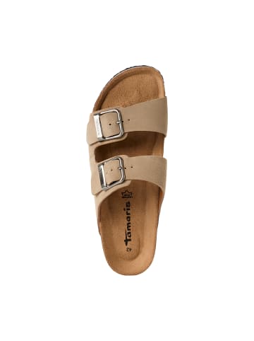 Tamaris Flache Leder-Pantoletten von Tamaris Beige