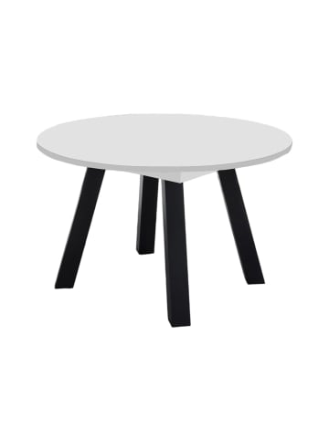 58 aufm Kessel ESSTISCH Rund ausziehbar Edda 3 130x130x78 Küchentisch Schwarz/Weiß