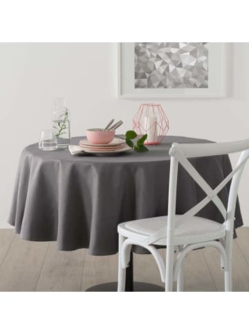 Atmosphera Créateur d'intérieur Tischdecke in Anthrazitfarben, Ø 180 cm