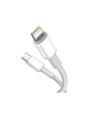 Wisam® Baseus Geflochtenes Schnell-Ladekabel Typ-C auf Lightning, PD, 20W, 1m (weiß)