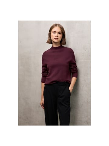 Street One Pullover in dark plum red
