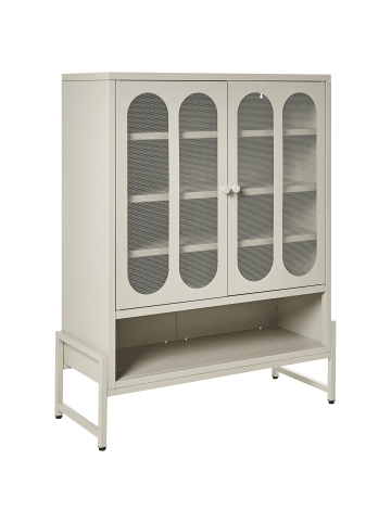 Beliani Büroschrank SOLETTA in Beige - (W) 84 x (H) 108 x (L) 35 cm