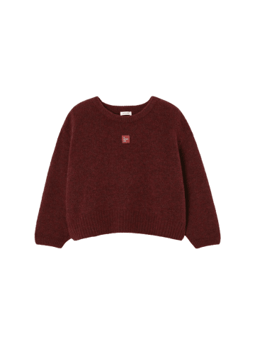 American Vintage Cropped Pullover mit Rundhalsausschnitt in Acerola Chin