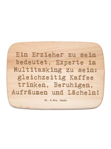 Mr. & Mrs. Panda Küchenbrett Spruch Multitasking Erzieher mit Sp... in Transparent