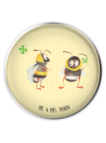 Mr. & Mrs. Panda Waschbecken Stöpsel Hummeln Kleeblatt ohne Spruch in Gelb Pastell