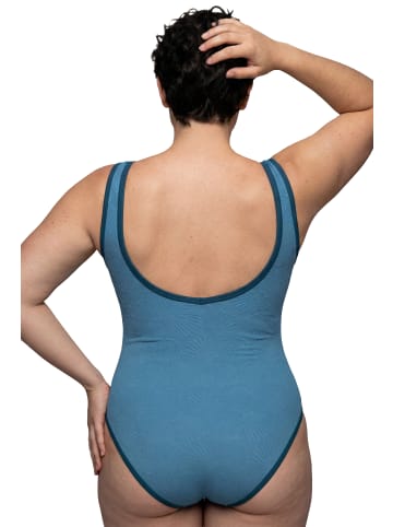 Ulla Popken Badeanzug in himmelblau