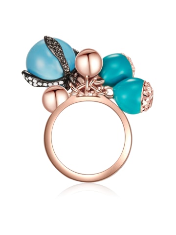 Lulu & Jane Ring Metall-Legierung verziert mit Kristallen von Swarovski® in roségold