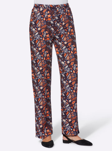 Sieh an! Schlupfhose in marine-papaya-bedruckt