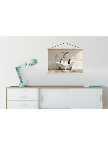 OnlyWow Poster mit Leiste Pinguine
