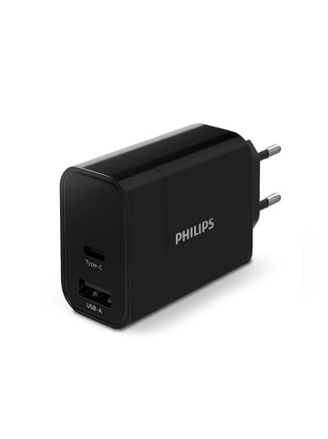Philips Philips Power-Ladegerät USB+TYP-C 30W Power Delivery PD+QC3.0 Schwarz