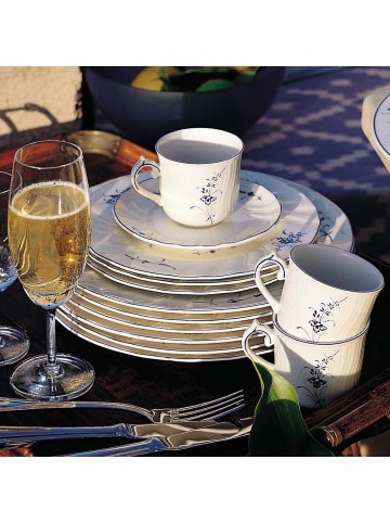 Villeroy & Boch Frühstückstasse mit Untertasse Vieux Luxembourg 240 ml in weiß-blau