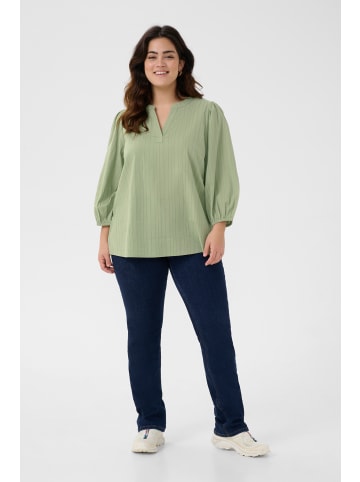 KAFFE curve Langarm-Bluse KCjolisa Regular fit in Oil Green